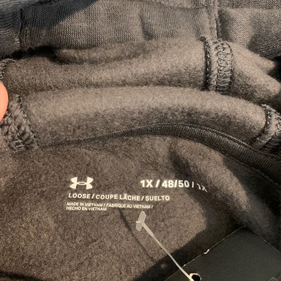 Under Armour Sweatshirt Womens 1X Plus Rival Fleece Loose Iridescent Logo Hoodie - Picture 9 of 14